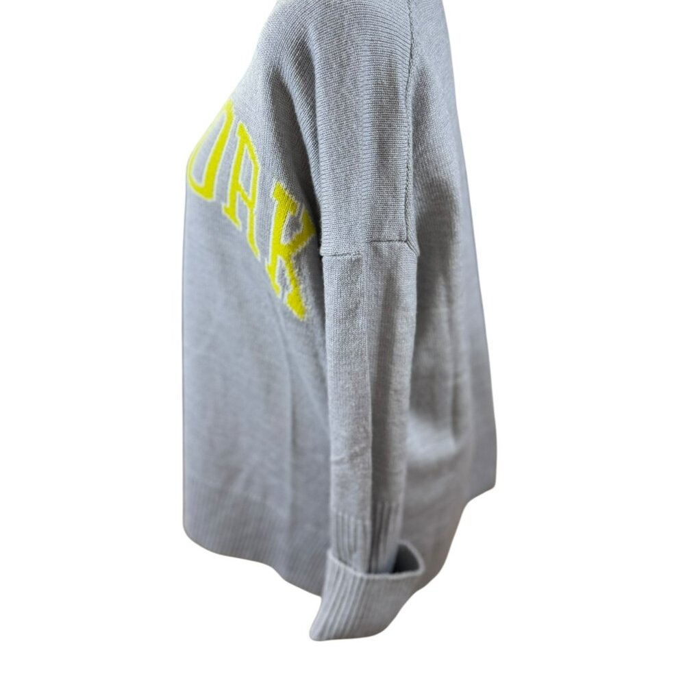 DKNY Jeans “New York” Gray Mock Neck Sweater Women’s Size S NWT | Cozy Pullover - Picture 3 of 8